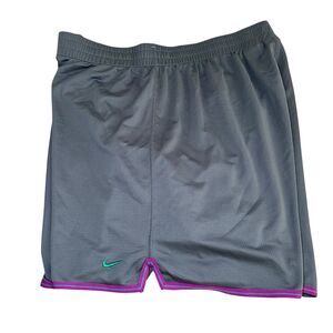 Nike Vintage Dri-Fit Basketball Shorts Women's 2X Gray/Purple Athleisure Wear